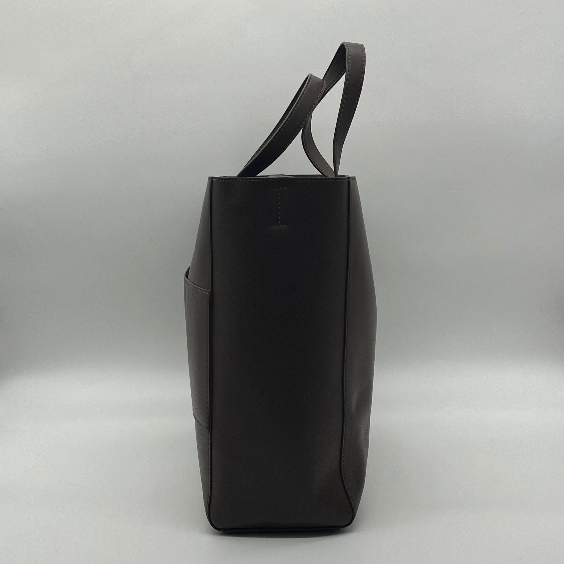 Calpak Toffee Faux Leather Haven Laptop Tote Bag