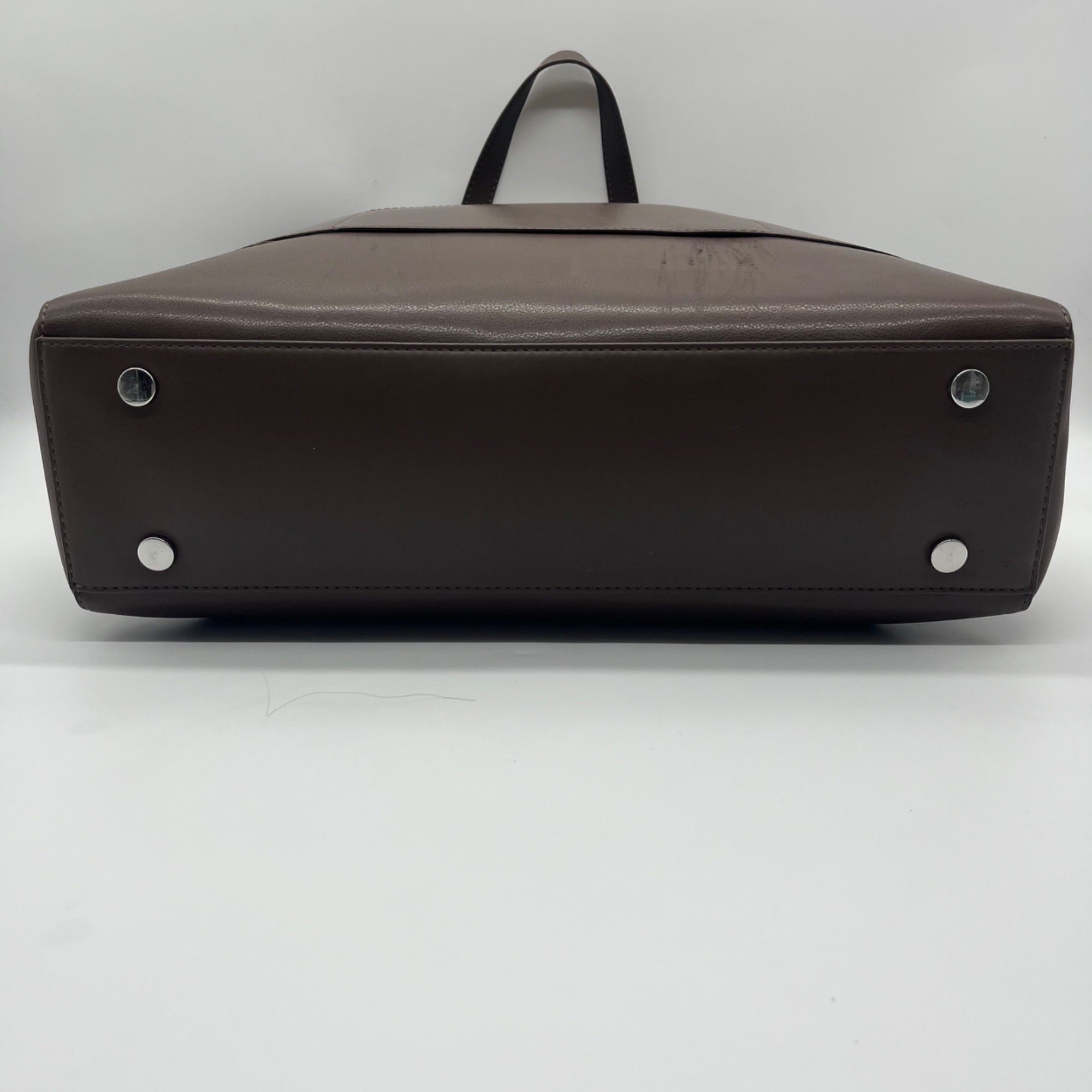 Calpak Toffee Faux Leather Haven Laptop Tote Bag