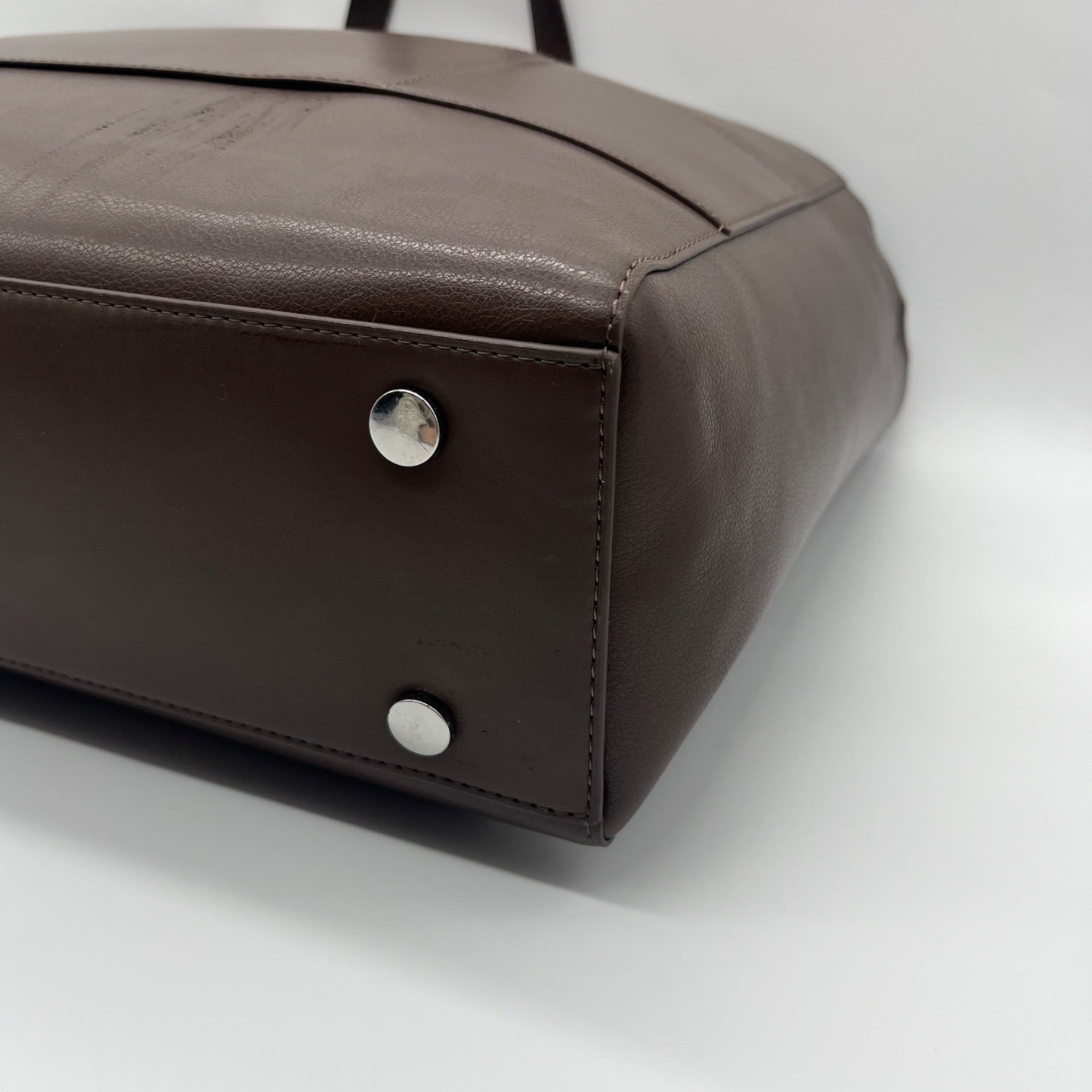 Calpak Toffee Faux Leather Haven Laptop Tote Bag