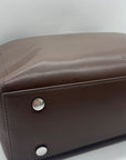 Calpak Toffee Faux Leather Haven Laptop Tote Bag