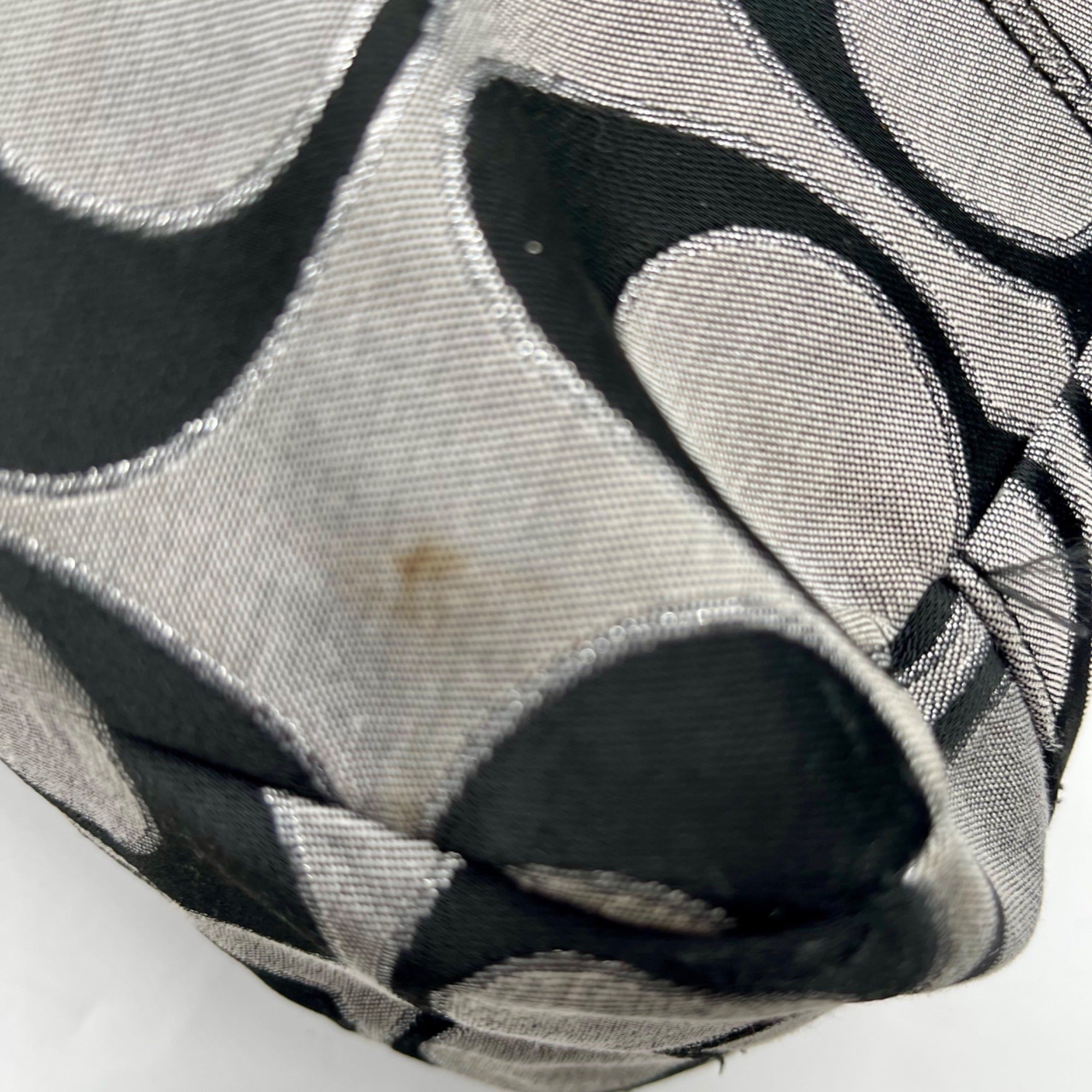 Coach Black &amp; Grey Daisy Outline Signature Emma Tote Bag F23938