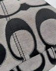 Coach Black & Grey Daisy Outline Signature Emma Tote Bag F23938