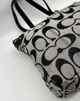 Coach Black & Grey Daisy Outline Signature Emma Tote Bag F23938