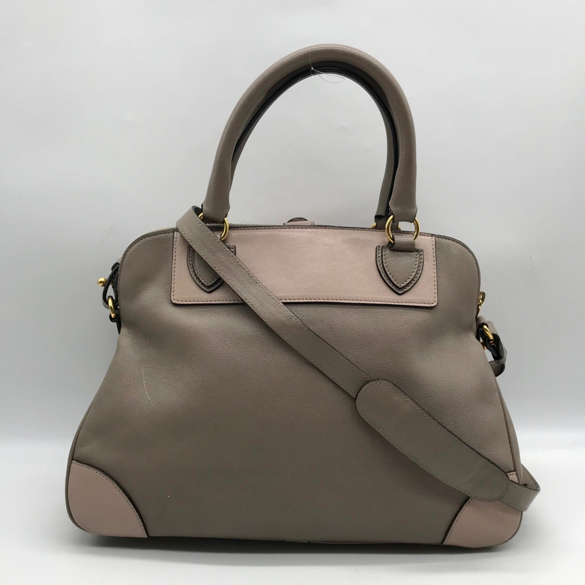 Marc Jacobs Gray Leather Manhattan Whitney Convertible Satchel Bag