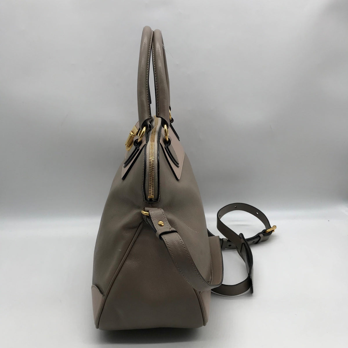 Marc Jacobs Gray Leather Manhattan Whitney Convertible Satchel Bag