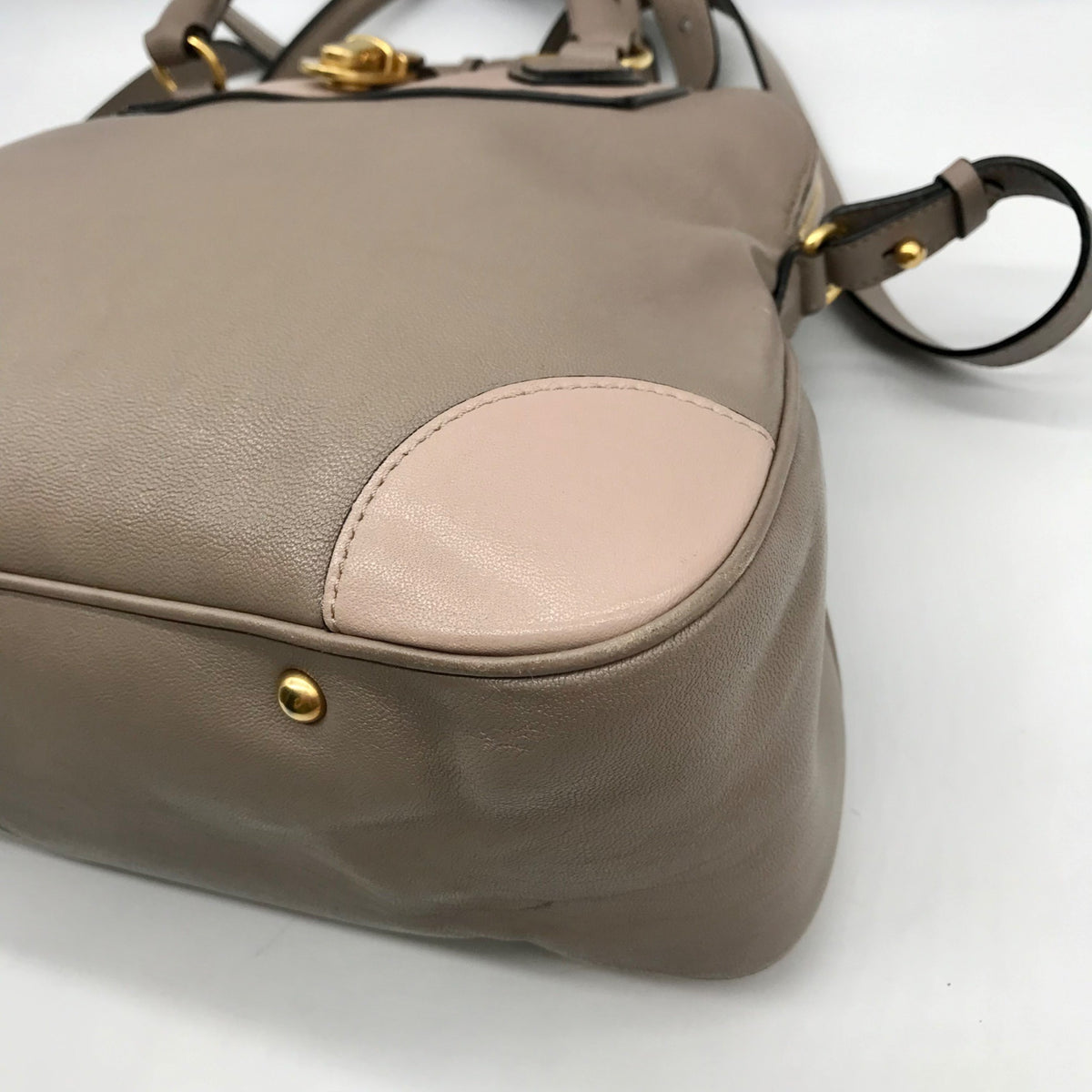 Marc Jacobs Gray Leather Manhattan Whitney Convertible Satchel Bag