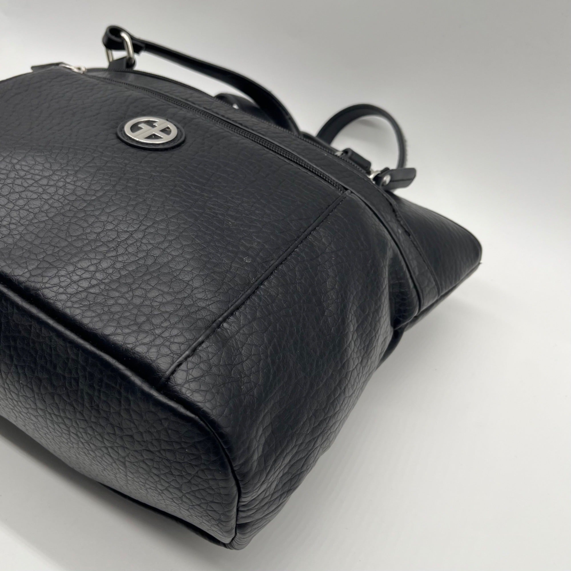 Giani Bernini Black FauxLeather Medium Shoulder Bag