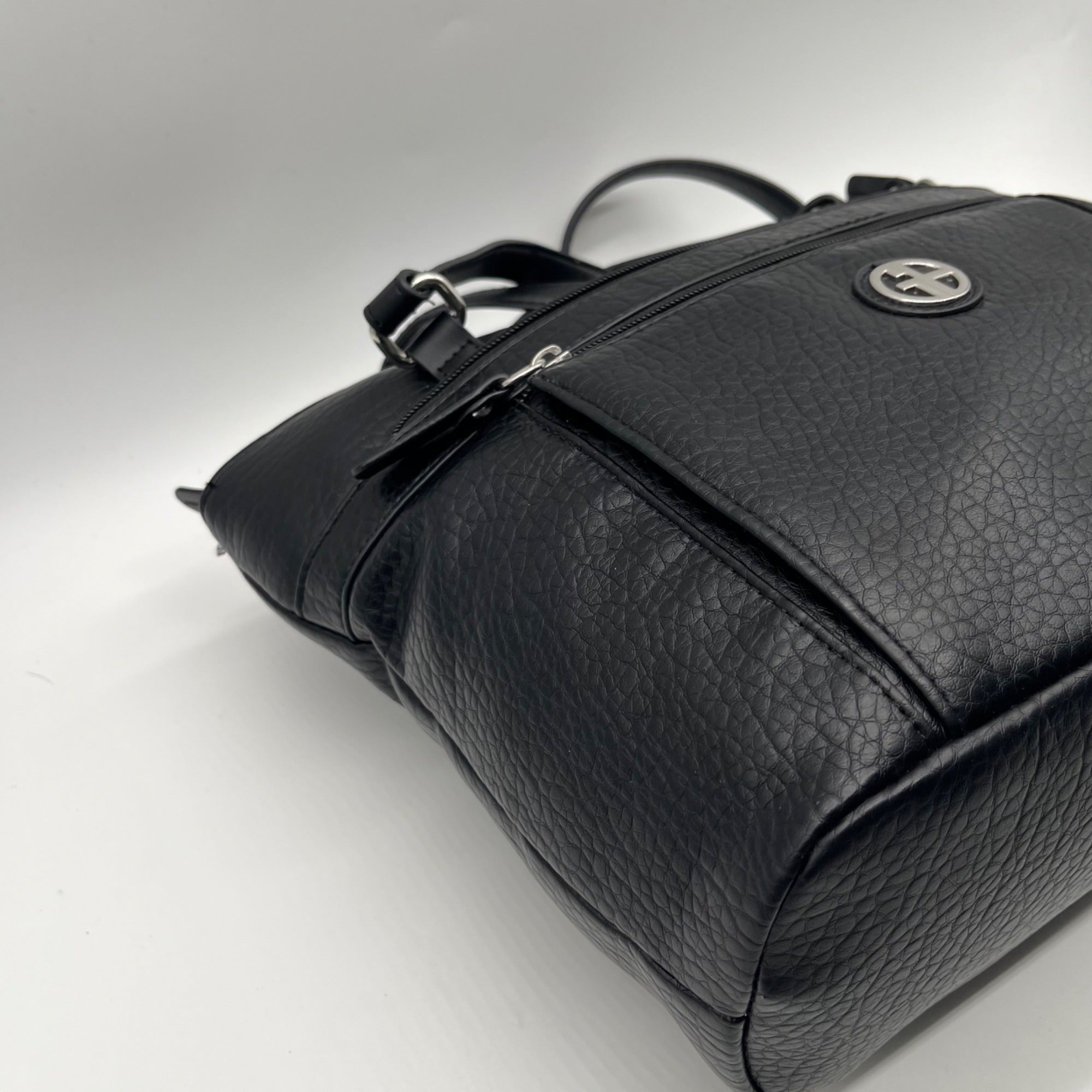Giani Bernini Black FauxLeather Medium Shoulder Bag