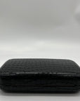 Kotur Black Snake Embossed Clutch