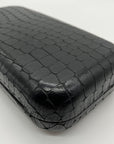 Kotur Black Snake Embossed Clutch
