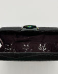 Kotur Black Snake Embossed Clutch
