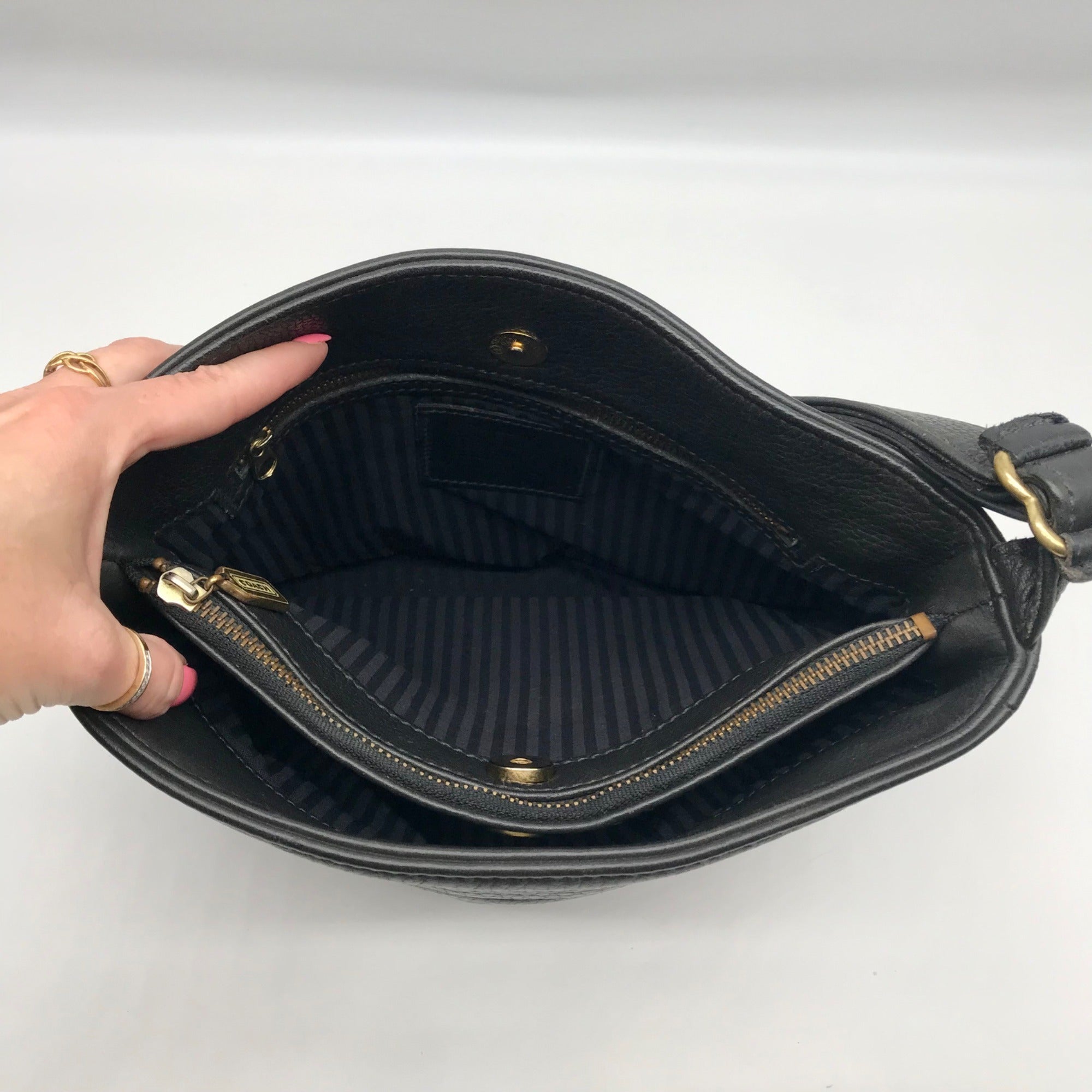 Coach Black Pebbled Leather Vintage Sonoma Shoulder Bag 4924