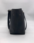 Karl Lagerfeld Black Leather Flurete Tote Bag