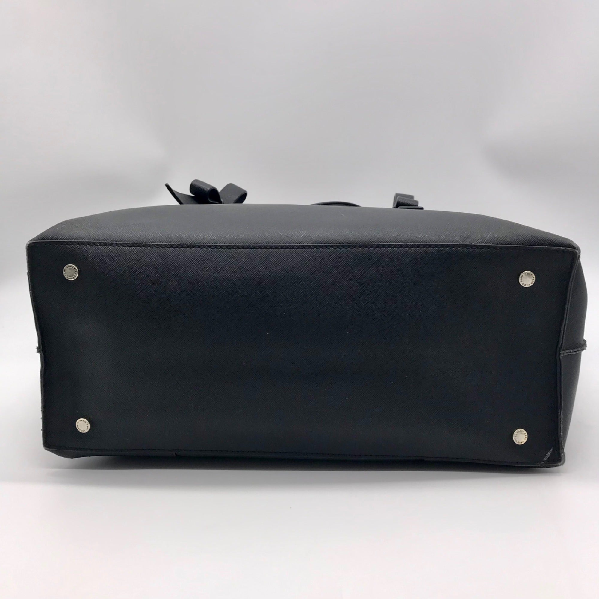 Karl Lagerfeld Black Leather Flurete Tote Bag