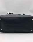 Karl Lagerfeld Black Leather Flurete Tote Bag
