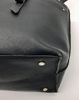 Karl Lagerfeld Black Leather Flurete Tote Bag