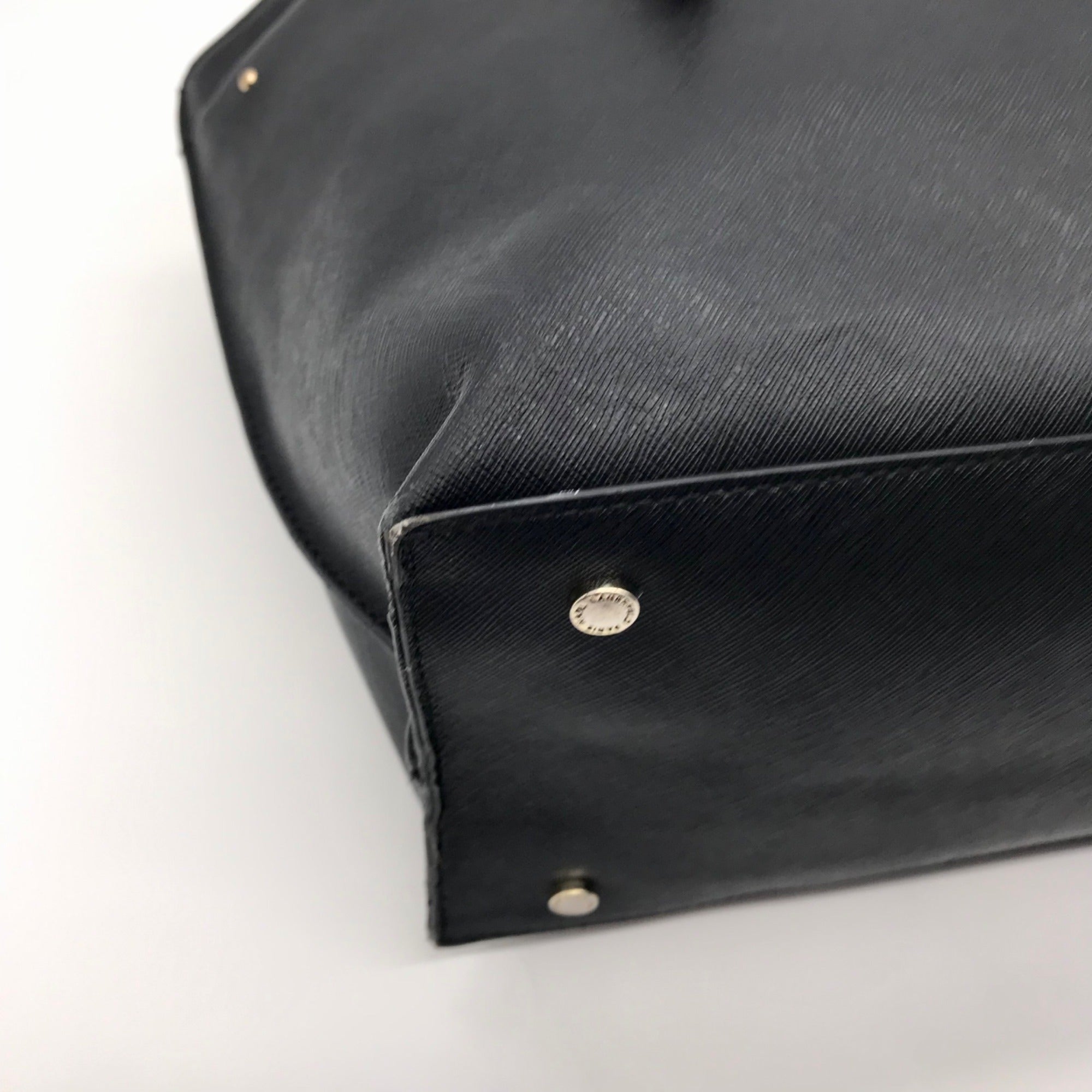 Karl Lagerfeld Black Leather Flurete Tote Bag