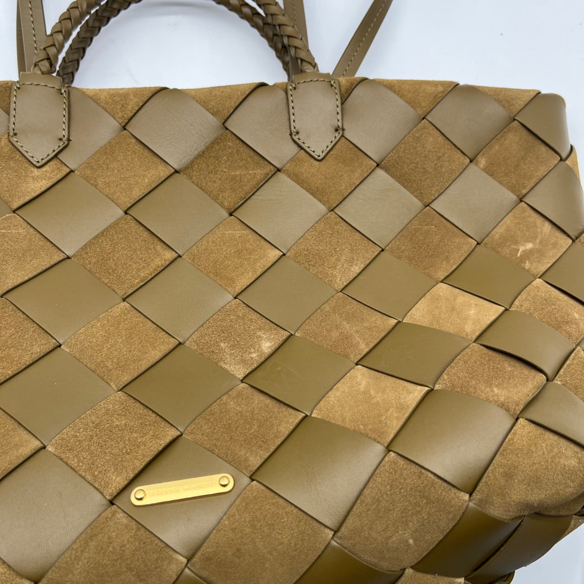 Rebecca Minkoff Brown Frankie Woven Tote Bag