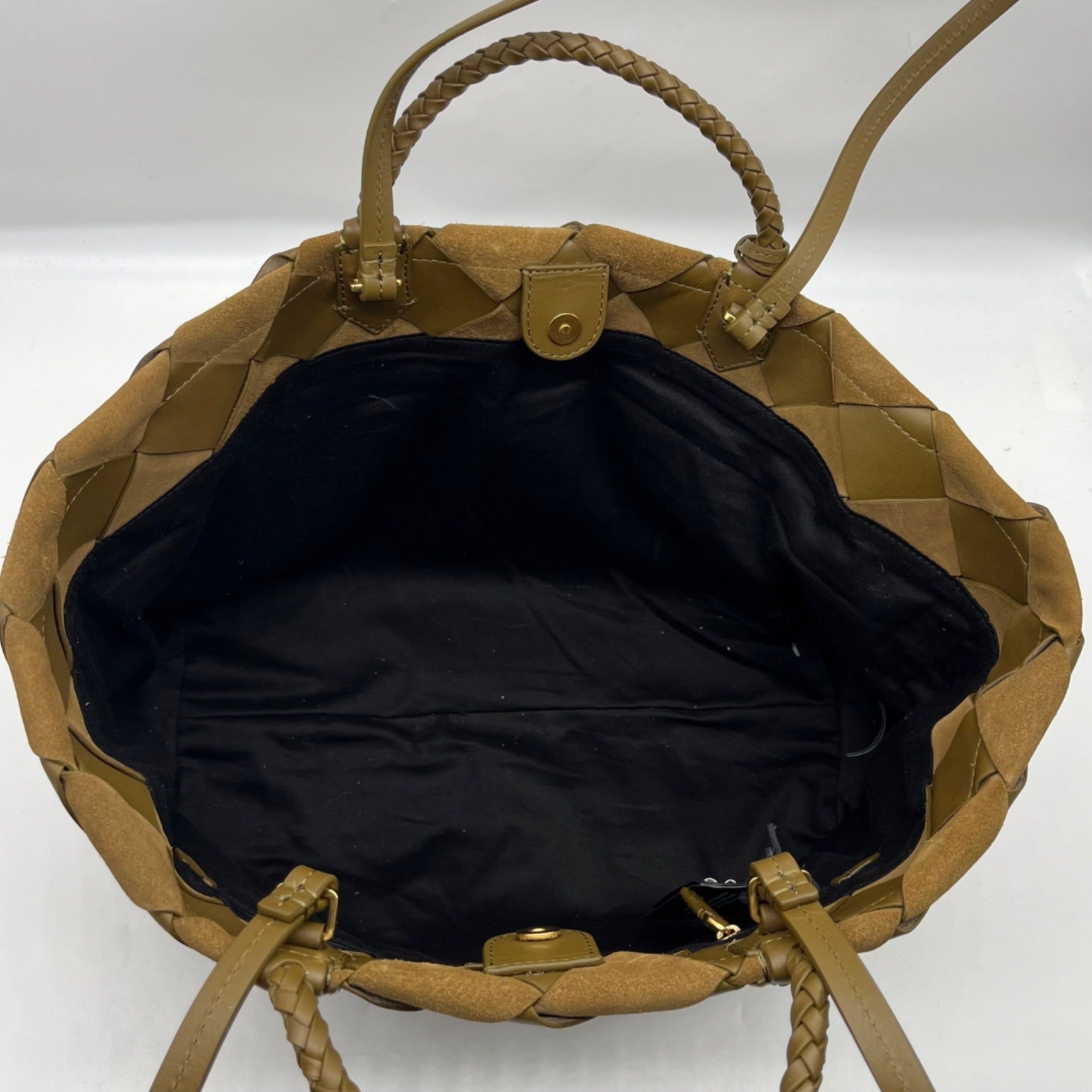 Rebecca Minkoff Brown Frankie Woven Tote Bag