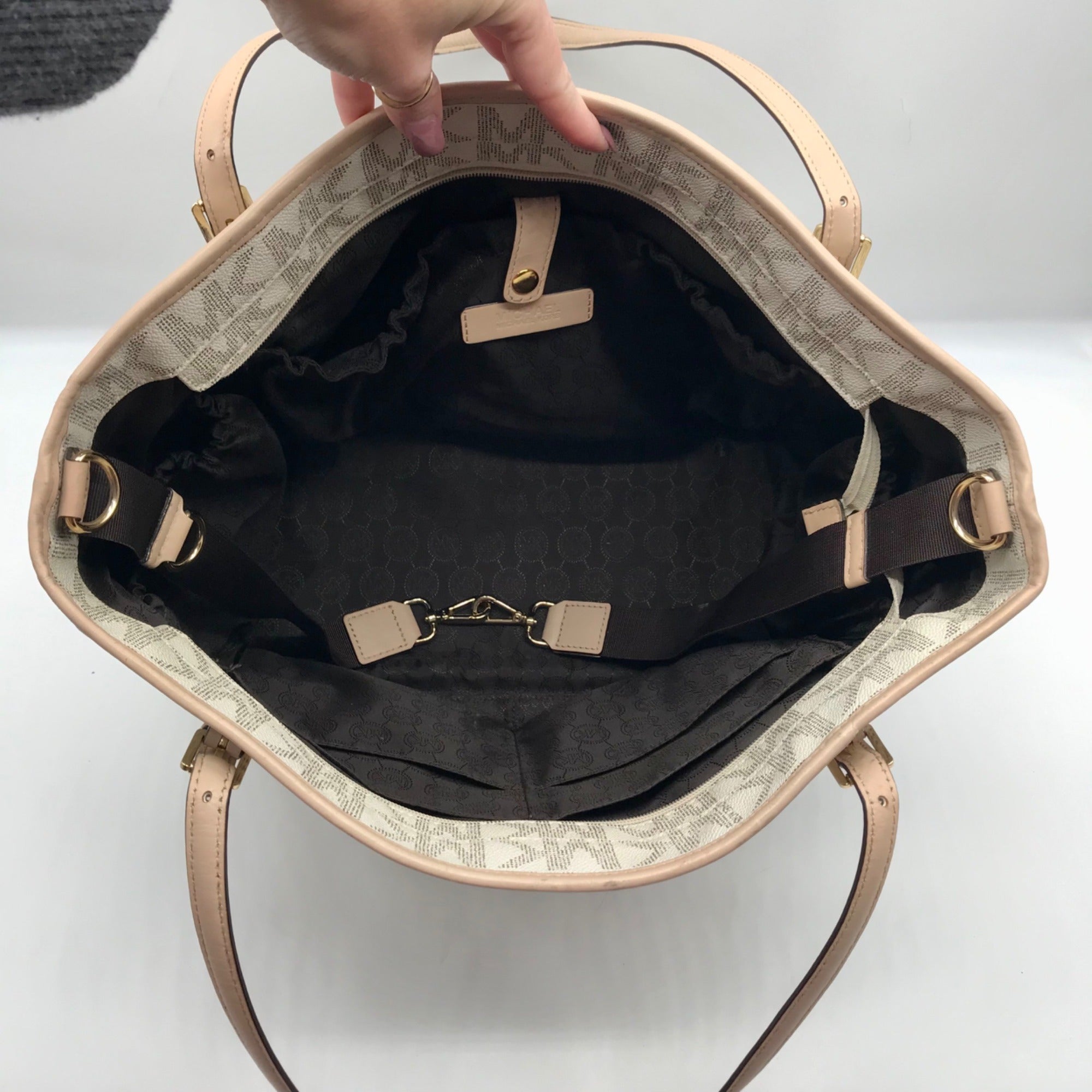 Michael Kors Vanilla Monogram Diaper Tote Bag
