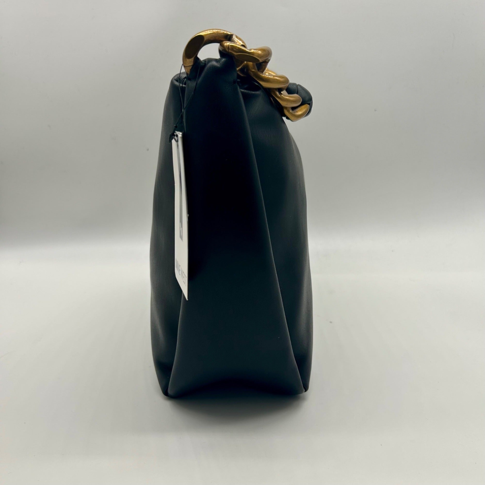 Nine West Gwynne Large Black Faux Leather Hobo