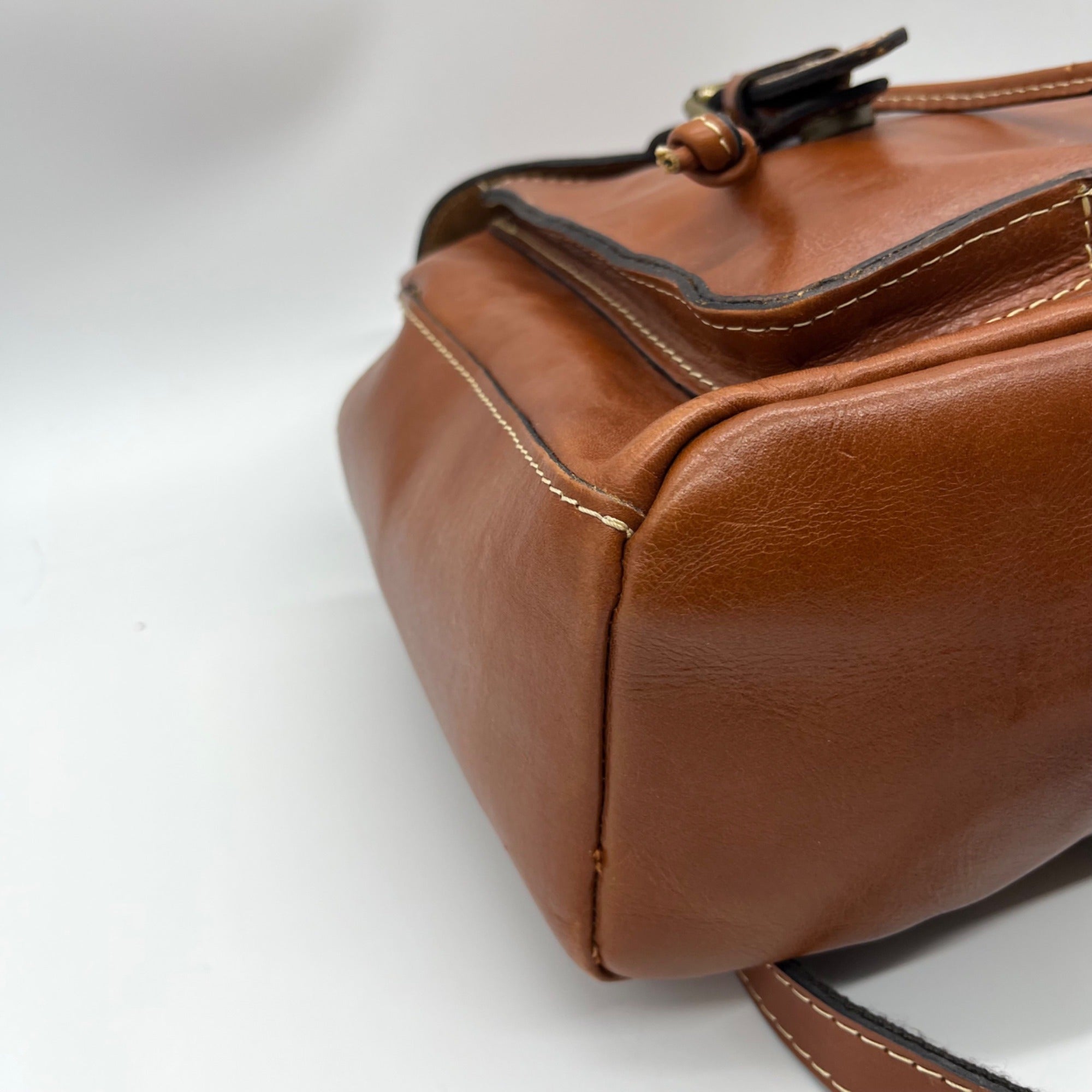 Patricia Nash Brown Leather Aberdeen Backpack