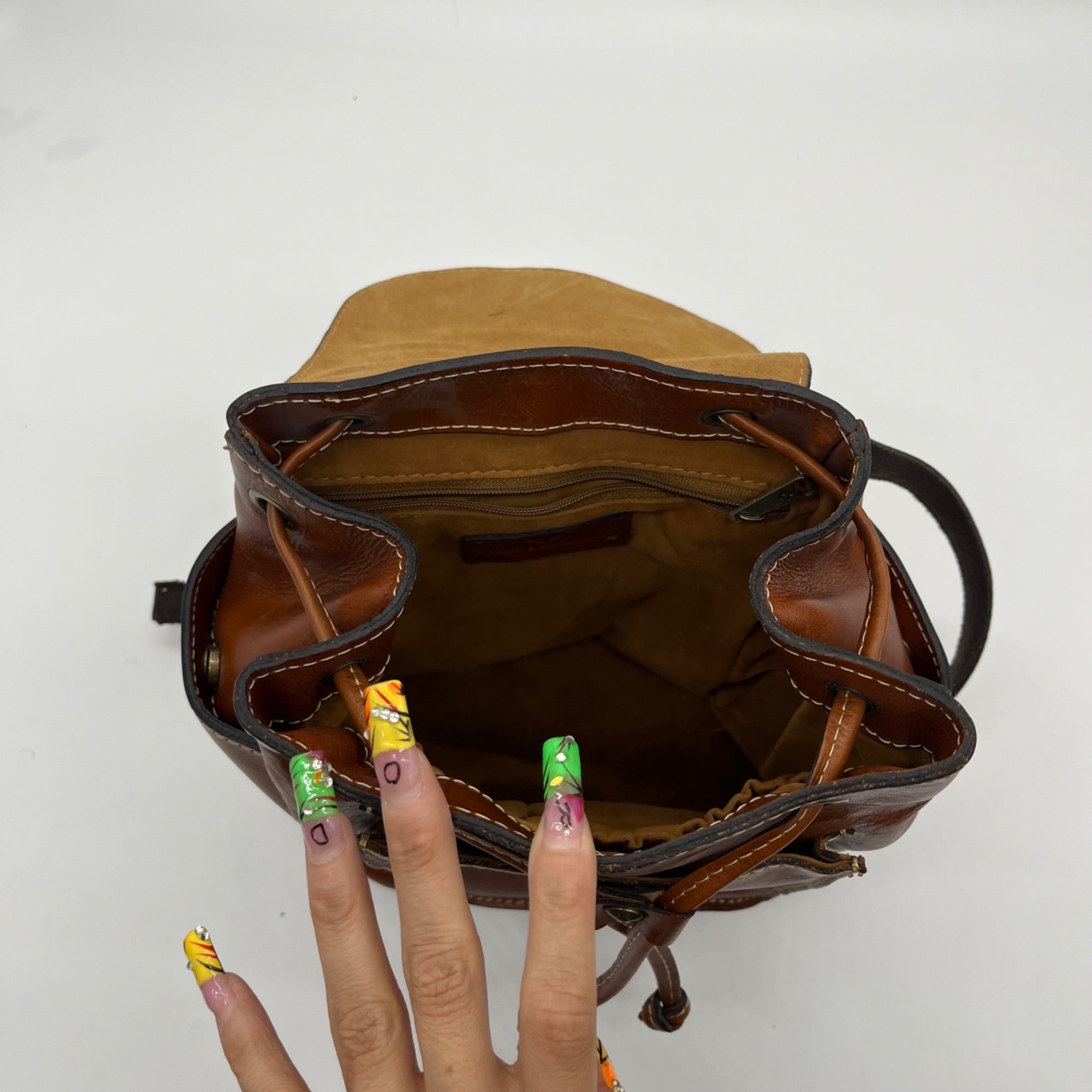 Patricia Nash Brown Leather Aberdeen Backpack