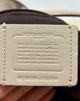 Coach Ivory Pebbled Leather Star Dust Studded Shoulder Bag