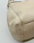 Coach Ivory Pebbled Leather Star Dust Studded Shoulder Bag