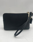 Coach Black Leather Corner Wristlet
