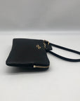 Coach Black Leather Corner Wristlet