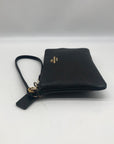Coach Black Leather Corner Wristlet