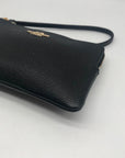 Coach Black Leather Corner Wristlet