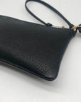 Coach Black Leather Corner Wristlet