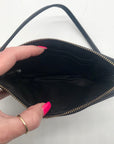 Coach Black Leather Corner Wristlet