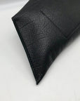 Sulay Black Pebbled Leather Geometric Shaped Clutch