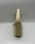 STAUD Beige Leather Demy Zip Shoulder Bag
