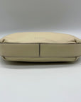 STAUD Beige Leather Demy Zip Shoulder Bag