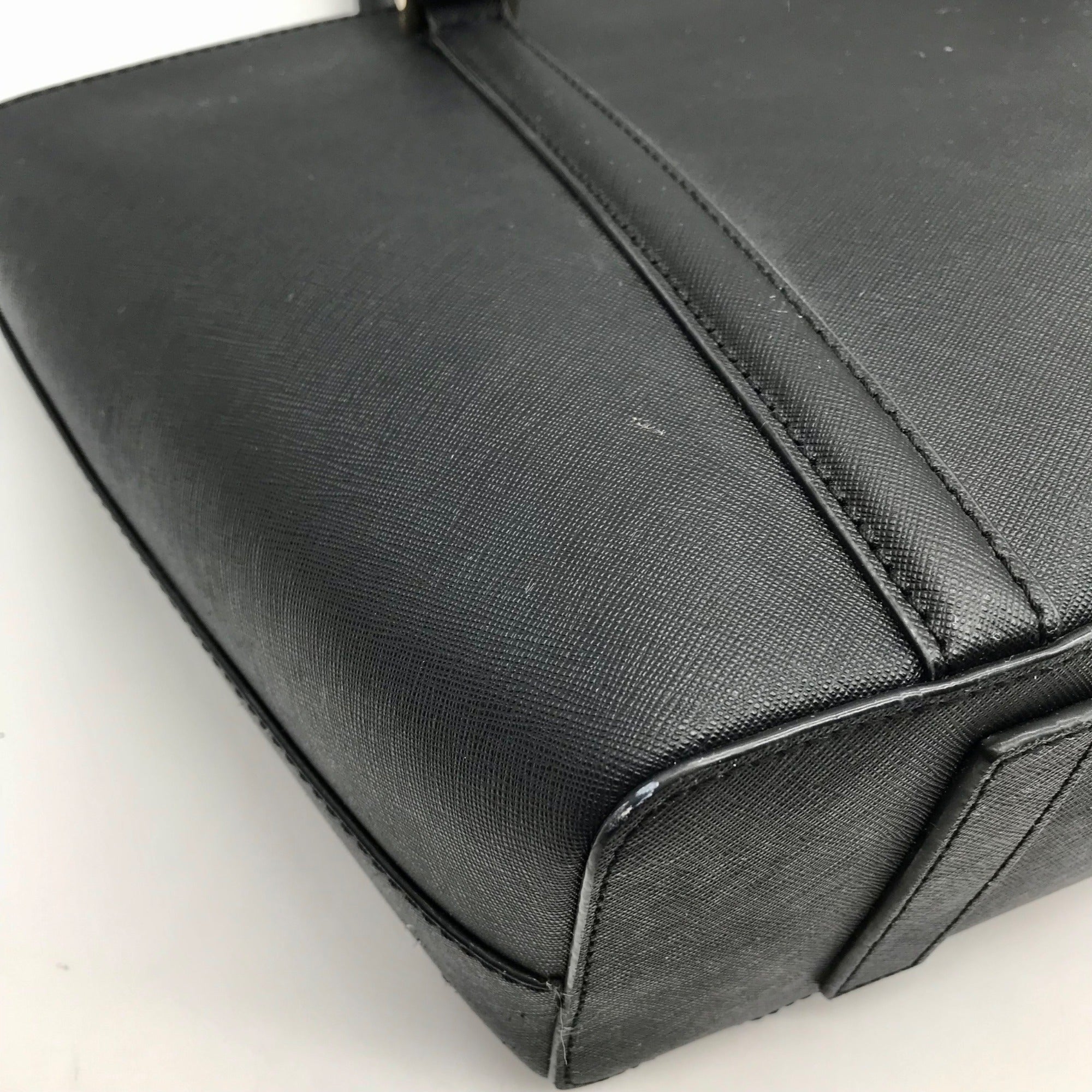 Kate Spade Black Saffiano Leather Cara Shoulder Bag