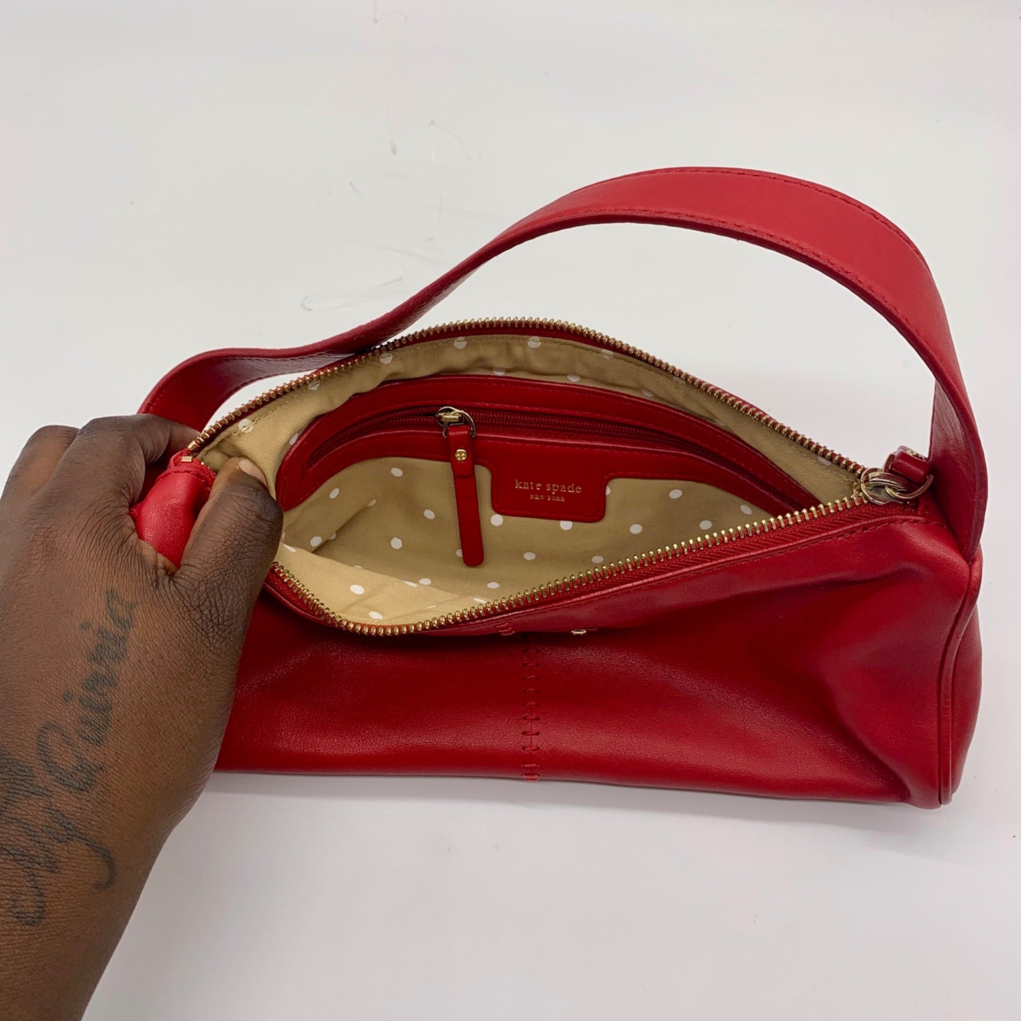 Kate Spade Red Leather Shoulder Bag