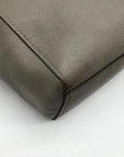 Coach Gray Pebbled Leather Turnlock Chain Tote Bag 57107
