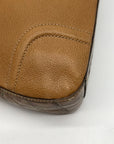 Brahmin Brown Crocodile Embossed Leather 25th Anniversary Edition Shoulder Bag