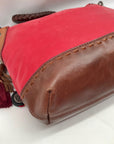 The Sak Red & Brown Leather Alameda Shoulder Bag