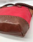 The Sak Red & Brown Leather Alameda Shoulder Bag