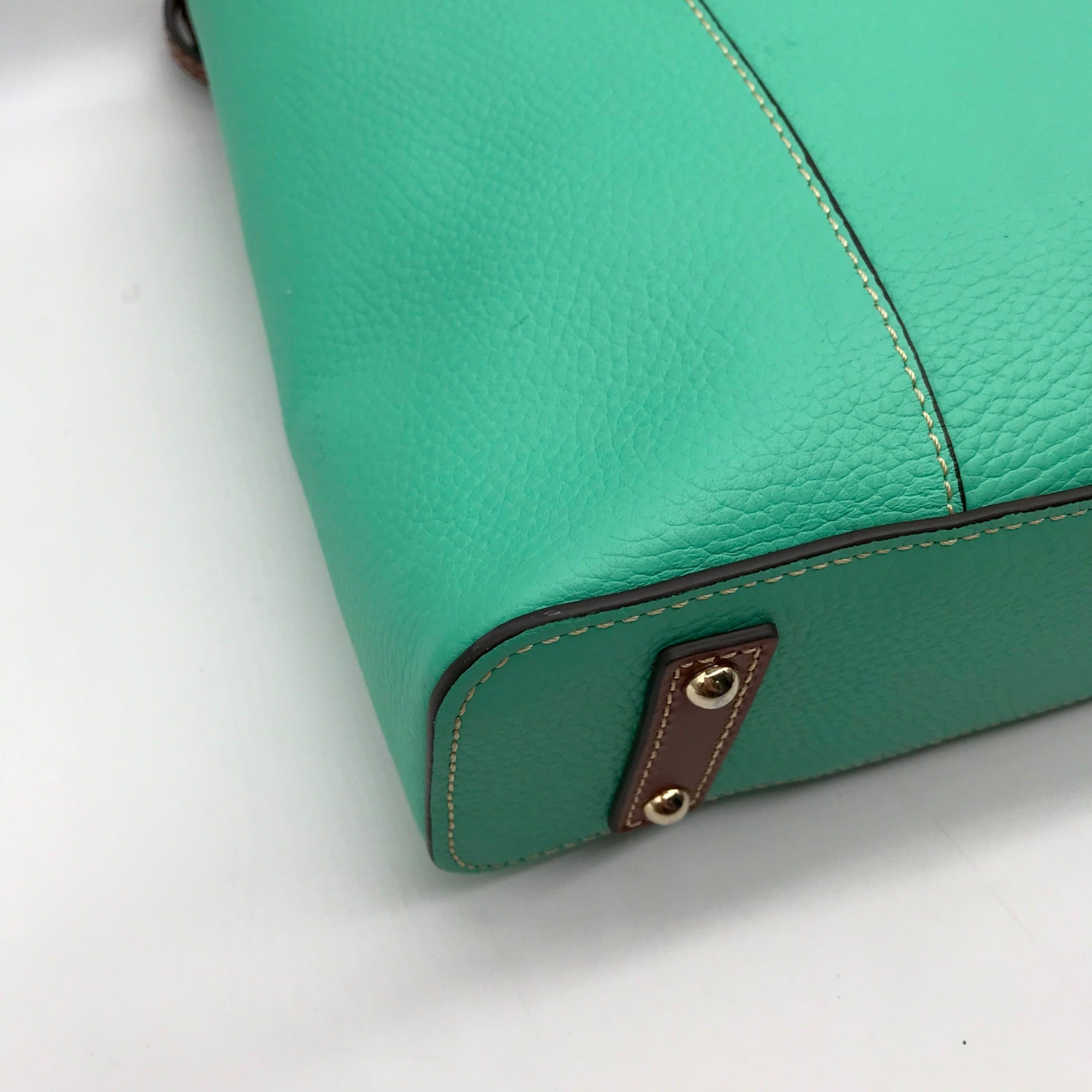 Dooney &amp; Bourke Mint Green Pebbled Grain Leather Lexington Tote Bag