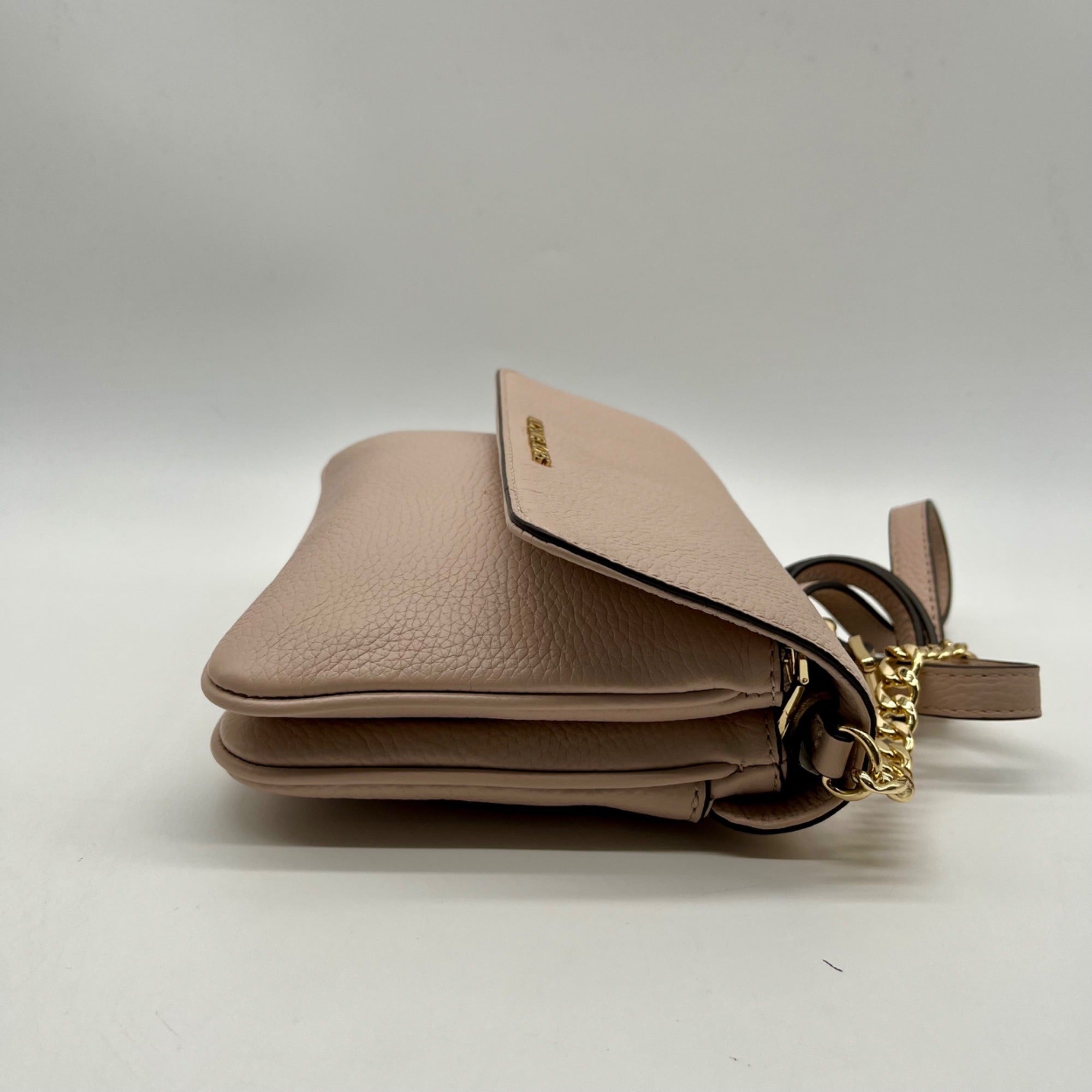 Michael Kors Bedford Pink Pebbled Leather Crossbody Bag