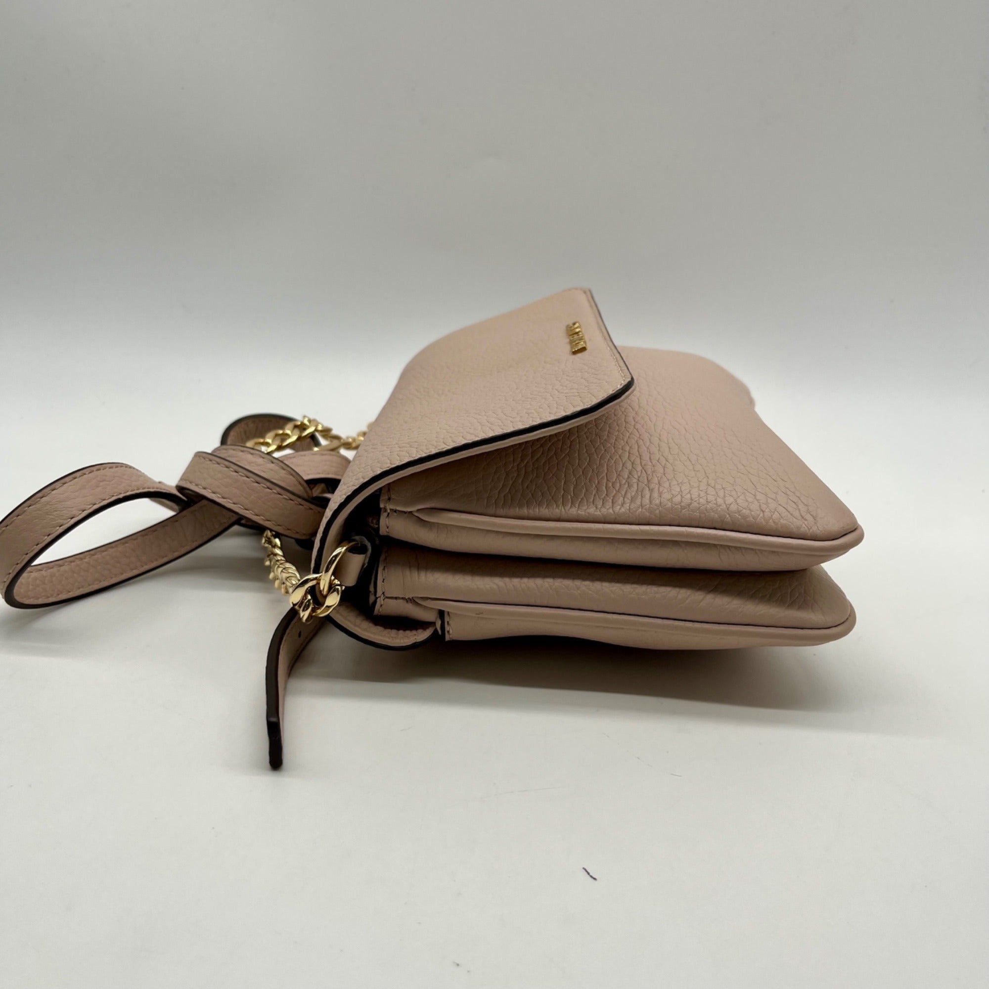 Michael Kors Bedford Pink Pebbled Leather Crossbody Bag