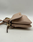 Michael Kors Bedford Pink Pebbled Leather Crossbody Bag