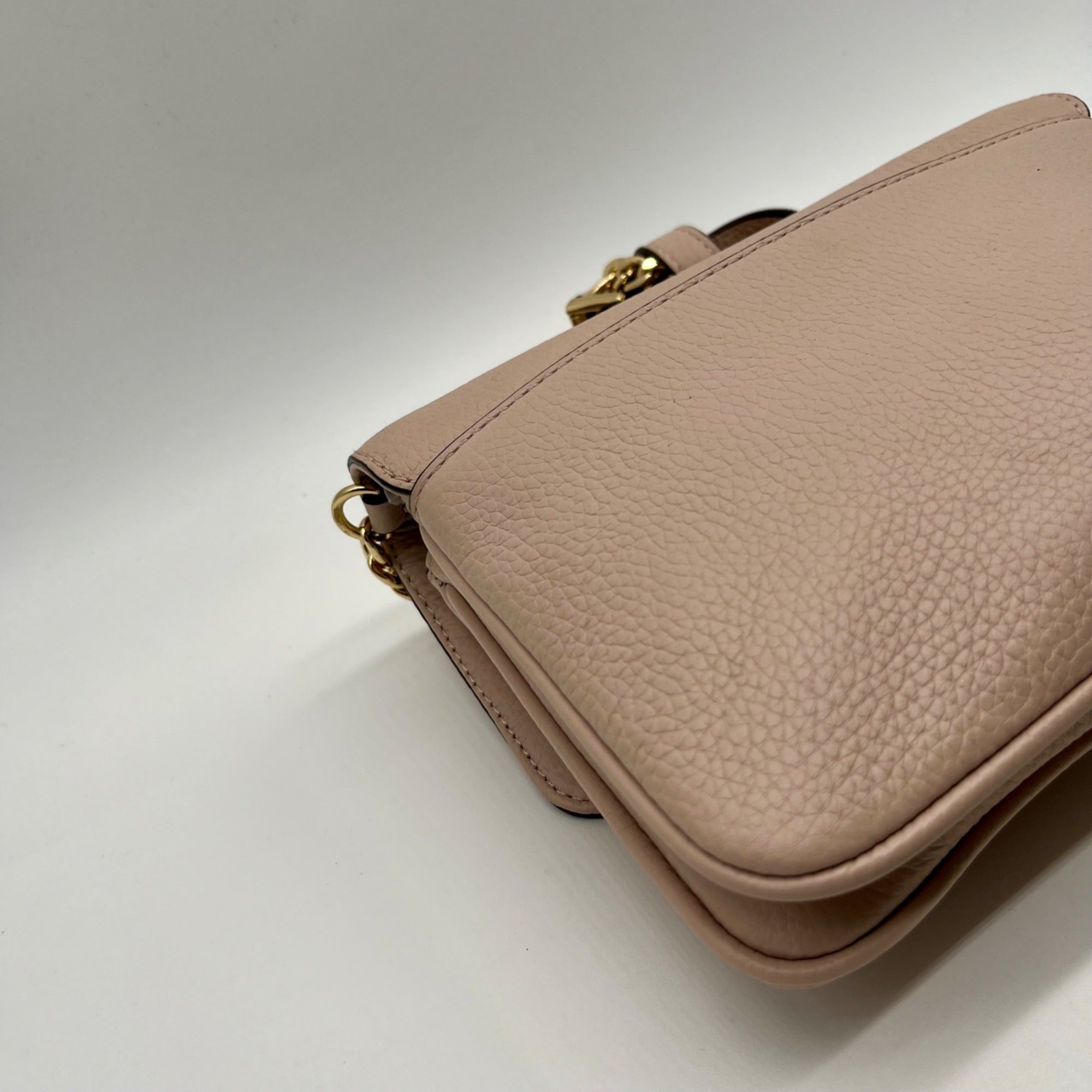 Michael Kors Bedford Pink Pebbled Leather Crossbody Bag