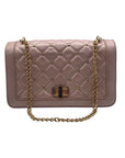 Badgley Mischka Pink Quilted Stud Convertible Crossbody